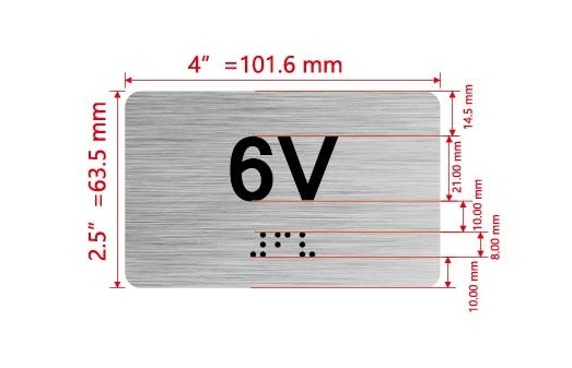 Apartment Number 6V Hpd Sign