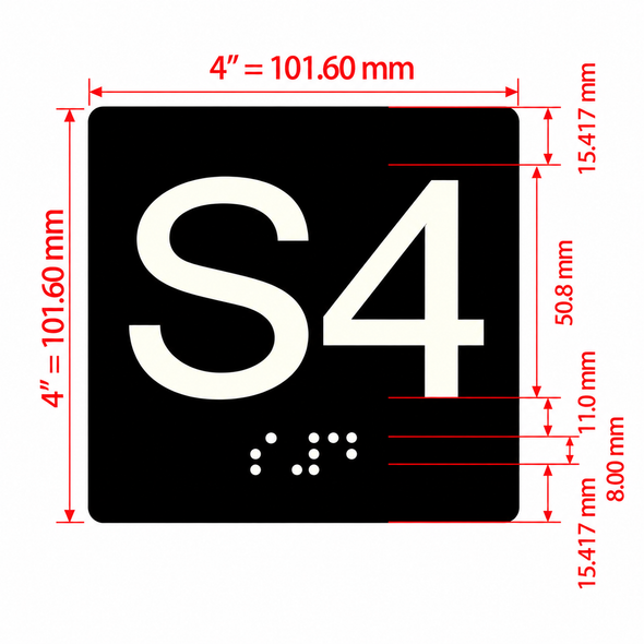 S4 Sign with Raised Letters Hpd Sign