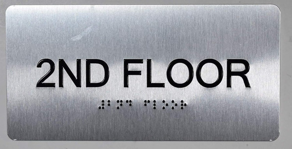 2nd Floor - Floor Number Tactile Touch Braille  - The Sensation line