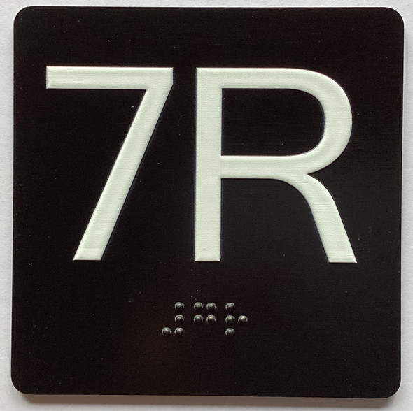 7R Elevator Jamb Plate Sign