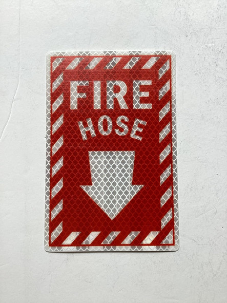 FIRE HOSE STICKER Sign