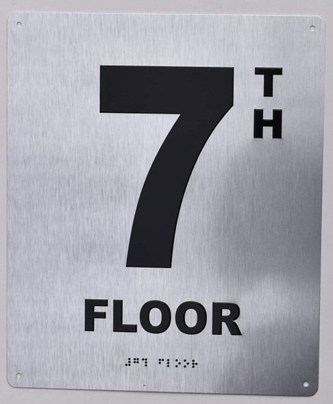 7TH Floor - Floor Number - Tactile Touch Braille  - The Sensation line