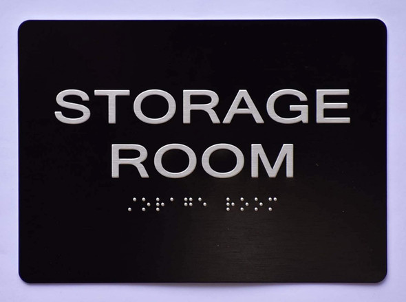 Black Floor number  -Tactile Graphics Grade 2 Braille Text with raised letters aluminum, Safety  for Office, school Hospital, Apartment BLACK (Storage)