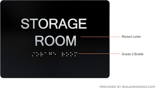 Black Floor number  -Tactile Graphics Grade 2 Braille Text with raised letters aluminum, Safety  for Office, school Hospital, Apartment BLACK (Storage) Sign