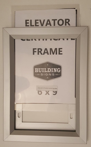 Elevator Certificate Poster Frame