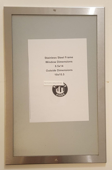 Elevator Certificate Frame Stainless Steel Frame