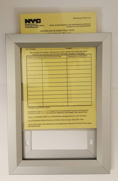 Elevator Inspection Certificate