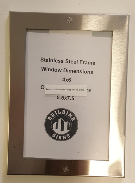 Elevator Permit Frame Stainless Steel