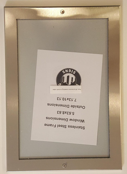 Elevator Permit Frame Stainless Steel