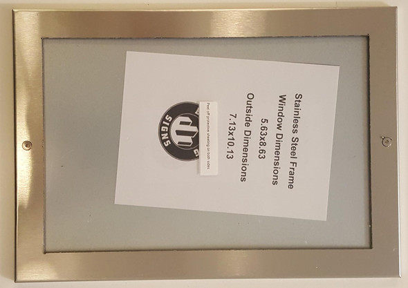 Elevator Permit Poster Frame Stainless Steel