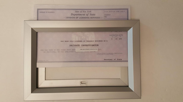 License Poster Frame New York City NYC