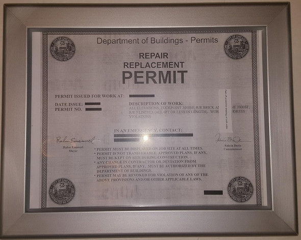 Permit Frame City Of Chicago