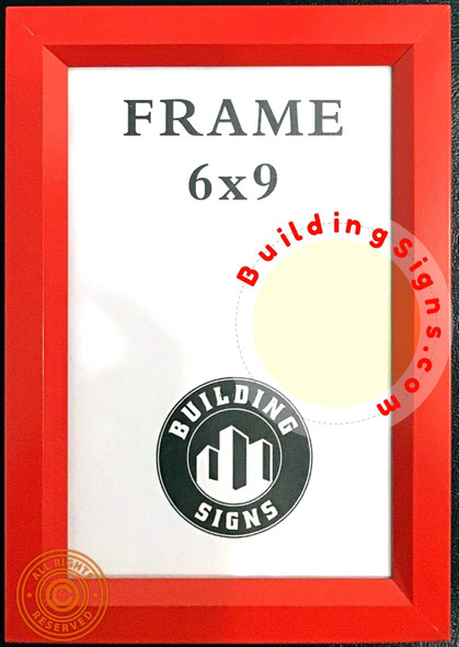 Red elevator inspection certificate frame