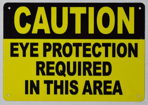 Caution Eye Protection Required in This Area Sign