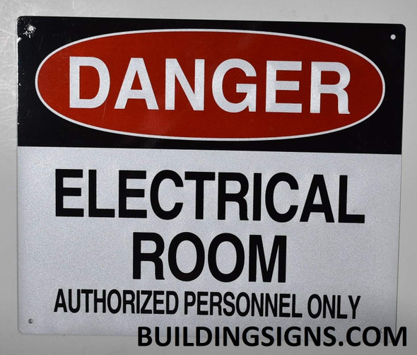 Danger Electrical Room Unauthorized Personnel Keep Out Sign