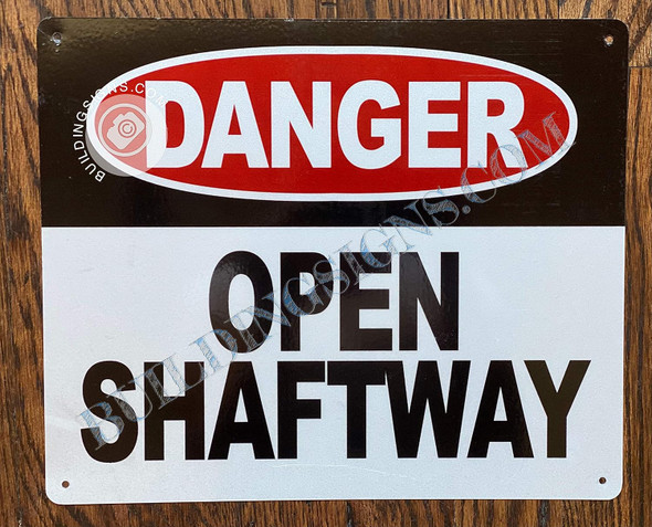 Danger Open Shaftway Sign