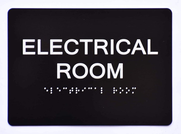 Electrical Room Sign Black The Sensation line
