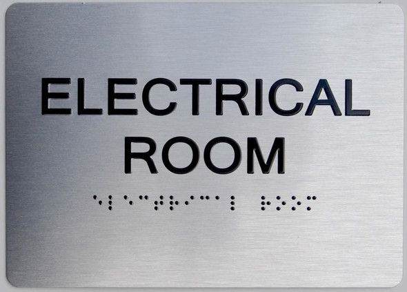 Electrical Room Sign -Tactile Touch Braille Sign - The Sensation line