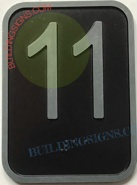 ELEVATOR 1TH FLOOR - ELEVATOR JAMB PLATE 11TH FLOOR  -THE IRON LINE