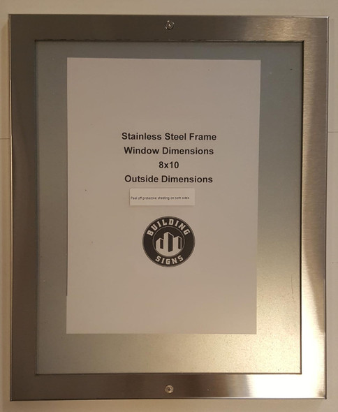 Elevator Certificate  Wall Frame Stainless Steel