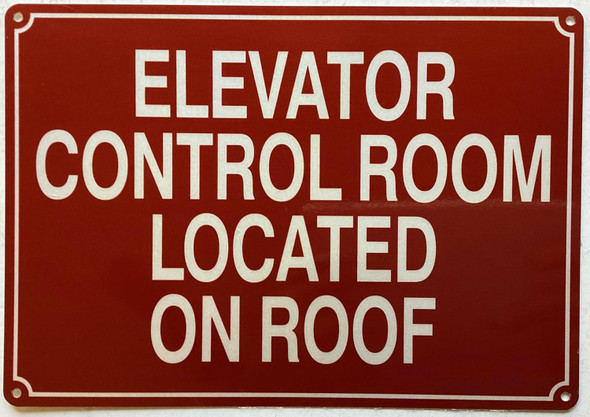 ELEVATOR CONTROL ROOM LOCATED ON ROOF