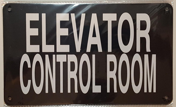 Elevator Control Room Sign