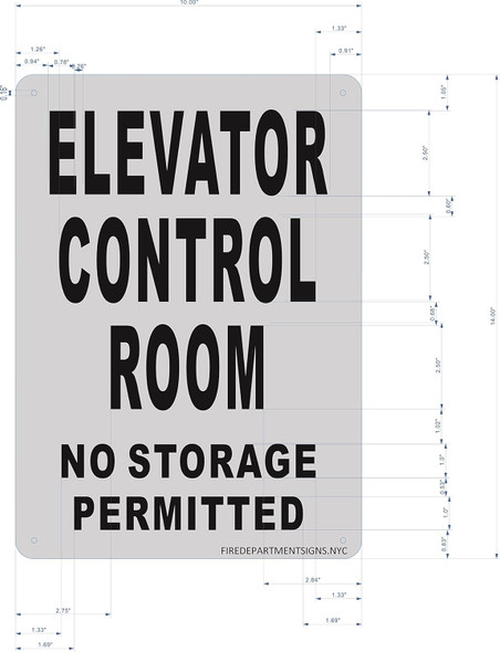 Elevator Control Room Sign