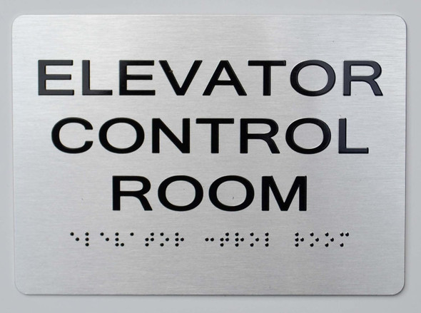 Elevator Control Room Sign -Tactile Touch Braille Sign The Sensation line