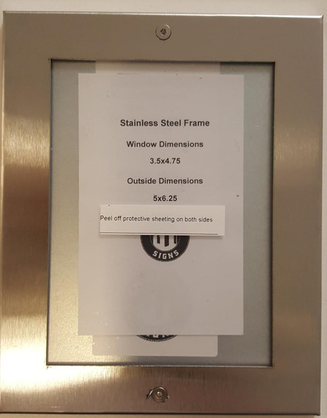Elevator Inspection  Wall Frame- Stainless Steel