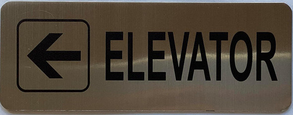 ELEVATOR LEFT ARROW SIGN (LEFT ARROW)