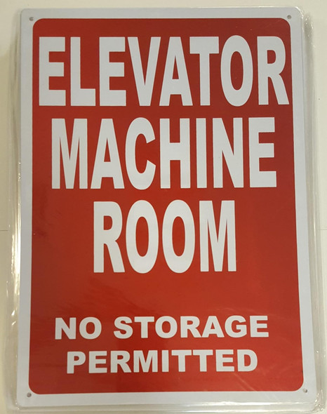 Elevator Machine Room Sign