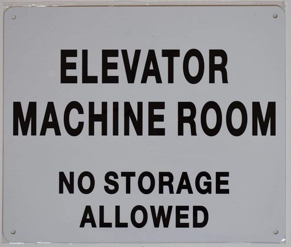 Elevator Machine Room-No Storage Allowed
