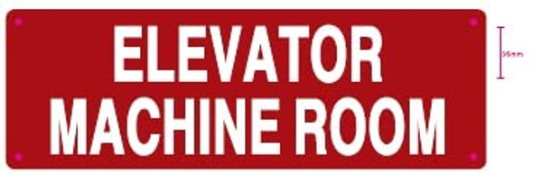 Elevator Mechanical Room Sign