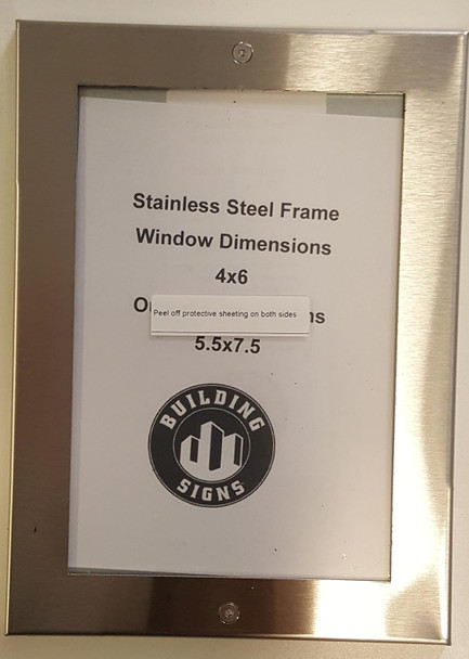 Elevator Permit  Wall Frame - Stainless Steel