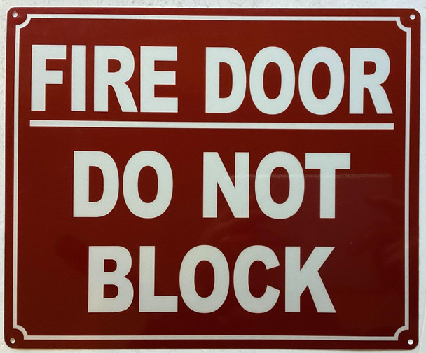 Fire door do not block