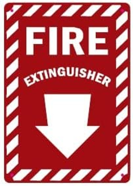 FIRE EXTINGUISHER   ARROW DOWN  - THE ZEBRA LINE