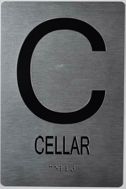 Floor Number  Tactile Graphics Grade 2 Braille Text With Raised Letters Aluminum, Safety  For Office, School Hospital,Brush Silver