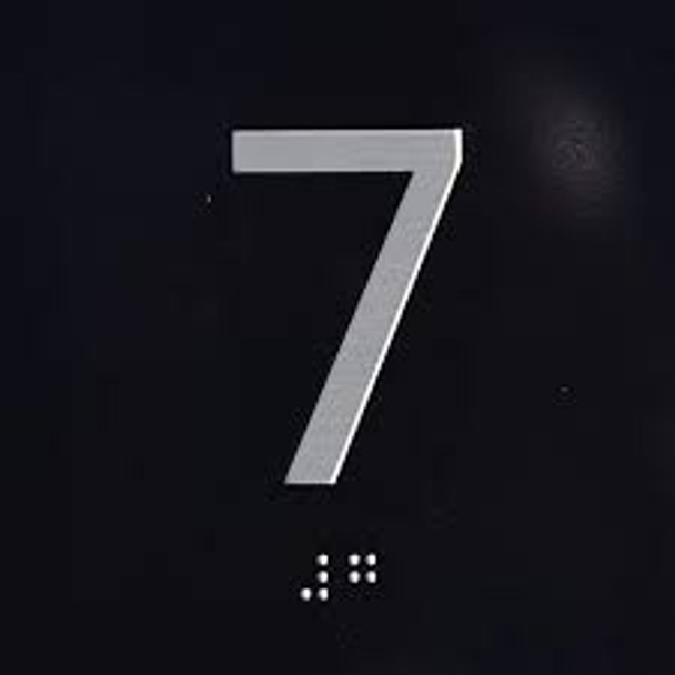elevator floor 7 sign - jamb  olate 7 for elevator sign