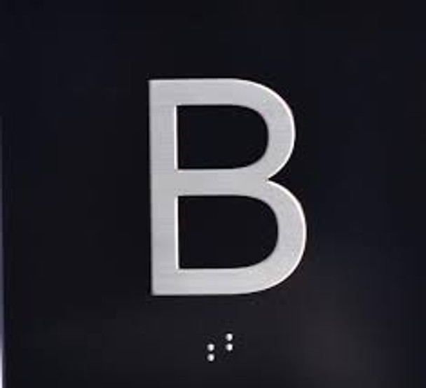 Floor B ( Basement) elevator sign jamb plate sign