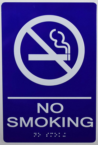 No Smoking  - with Braille and Raised Letters  - The Sensation Line