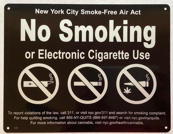 NYC NO SMOKING OR ELECTRONIC CIGARETTES