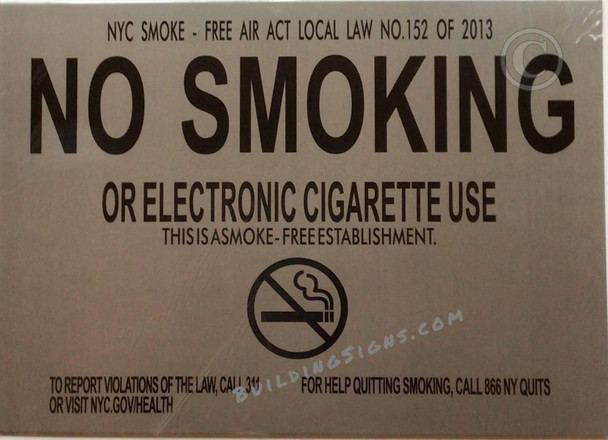NYC NO SMOKING OR ELECTRONIC CIGARETTES  -The Poo Line