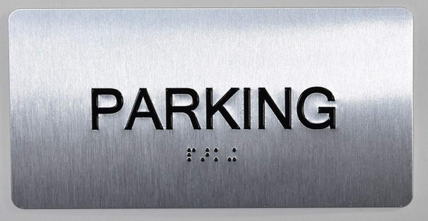 Parking Floor Number  Silver-Tactile Touch Braille  - The Sensation line