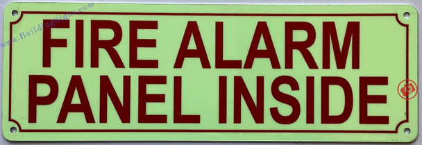 Photoluminescent FIRE ALARM PANEL INSIDE /GLOW IN THE DARK FIRE ALARM PANEL INSIDE