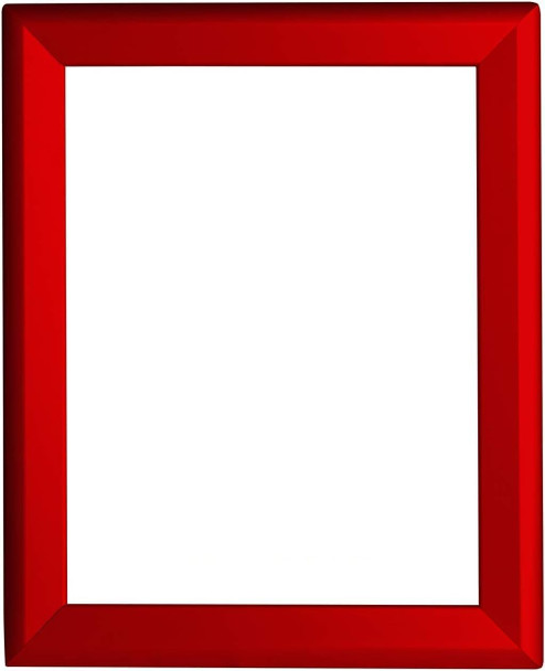 Red Aluminum Front Load Snap Poster/Picture Certificate  Wall Frame, Red, Wall Mounting, Portrait And Landscape Mode, Easy Installation, Anti-Glare, Pvc Cover, Lightweight