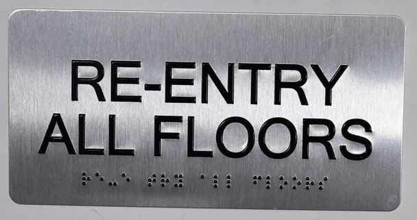 RE-Entry All Floors Silver -Tactile Touch Braille  - The Sensation line