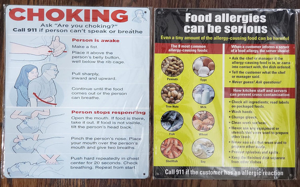 Restaurant safety - choking  + FOOD Allergy