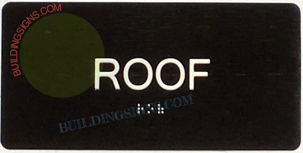 ROOF FLOOR SIGN Braille Sign with Raised Tactile Graphics and Letters -The Sensation line