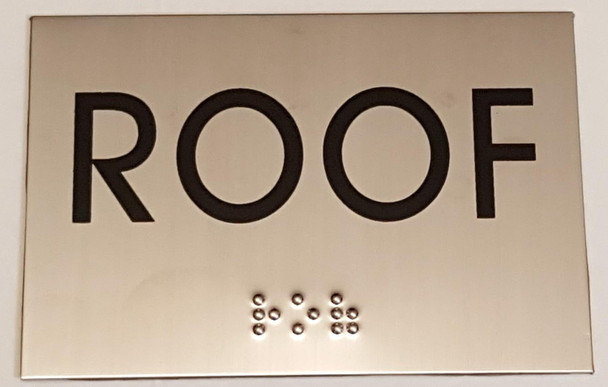 ROOF SIGN - BRAILLE-STAINLESS STEEL
