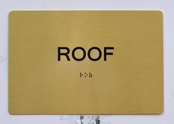 ROOF Sign- Antique Brass Gold The Sensation line